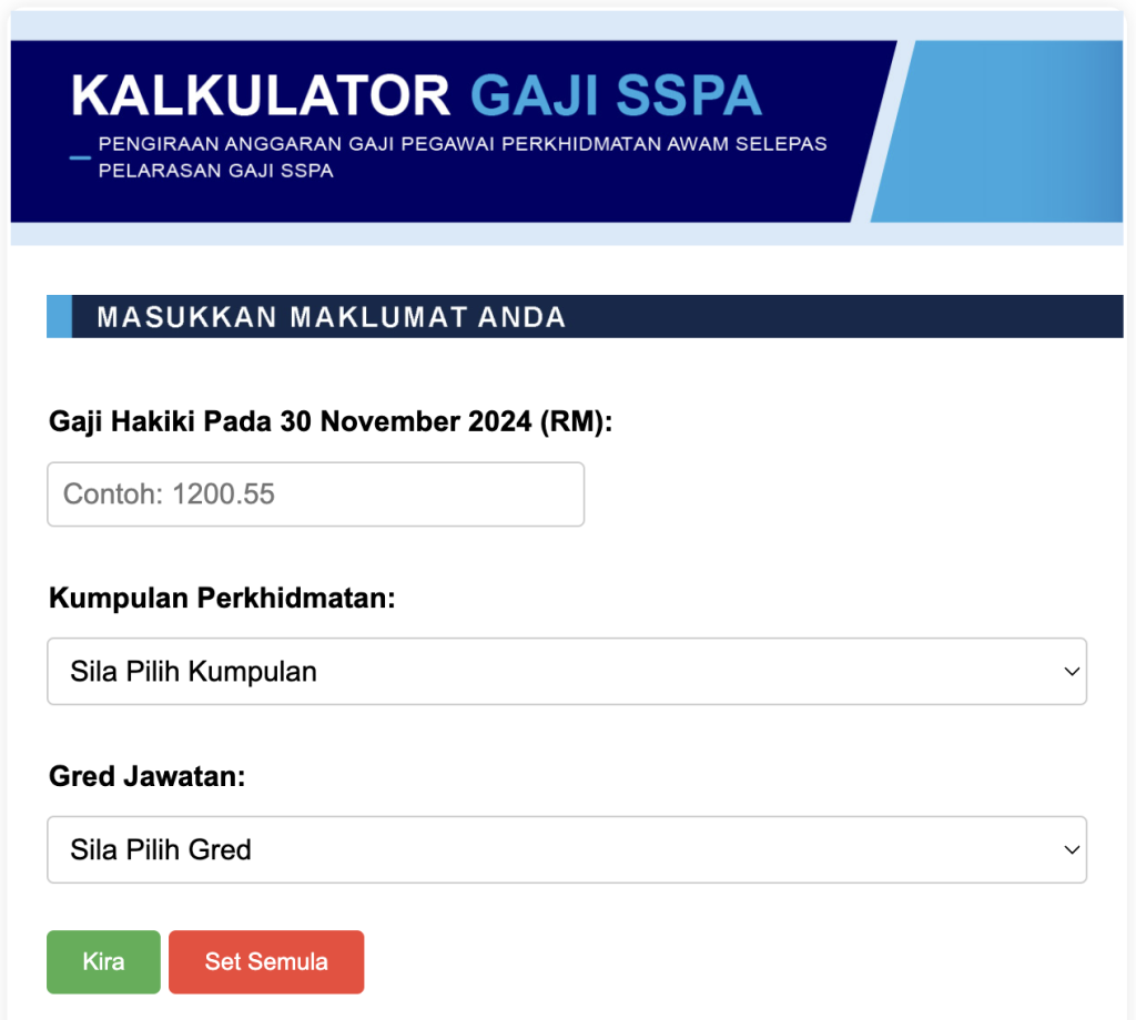 kalkulator gaji sspa